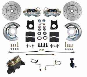 LEED Brakes - LEED Brakes Manual Disc Brake Conversion 67-69 Ford | 4 Piston Caliper MaxGrip XDS Rotors - FC0002-405X