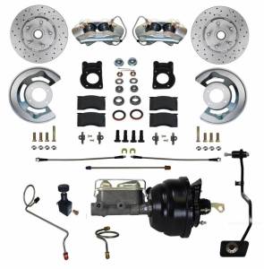 LEED Brakes - LEED Brakes Power Disc Brake Conversion 67-69 Ford | Manual Transmission | 4 Piston Calipers MaxGrip XDS Rotors - FC0002-X405MX