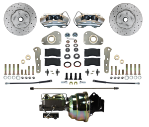 LEED Brakes - LEED Brakes Power Front Disc Brake Conversion Ford Full Size Y Block 4 Piston | MaxGrip XDS - FC0025-Y307X