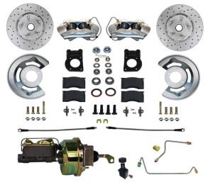 LEED Brakes - LEED Brakes Power Disc Brake Conversion 64.5-66 Ford Manual Trans | 4 Piston Calipers MaxGrip XDS Rotors - FC0001-H405MX