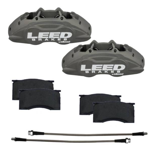 LEED Brakes - LEED Brakes MaxGrip Lite 4 Piston Aluminum Calipers | Caliper Upgrade for 1964-67 Mustang - CC0005