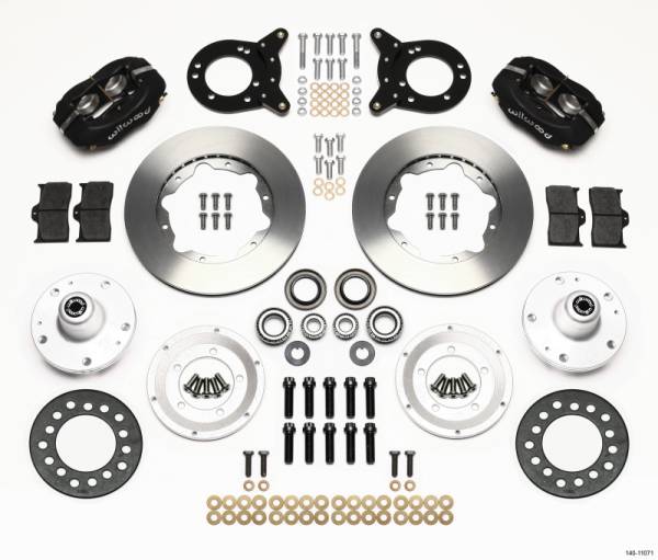 Wilwood - Wilwood Forged Dynalite Front Kit 11.00in 1965-1969 Mustang Disc & Drum Spindle - 140-11071