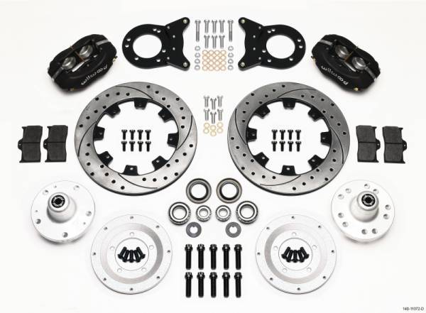 Wilwood - Wilwood Forged Dynalite Front Kit 12.19in Drilled 1965-1969 Mustang Disc & Drum Spindle - 140-11072-D