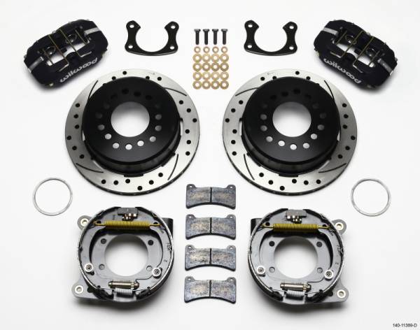 Wilwood - Wilwood Dynapro Low-Profile 11.00in P-Brake Kit Drilled New Big Ford 2.50in Offset - 140-11389-D