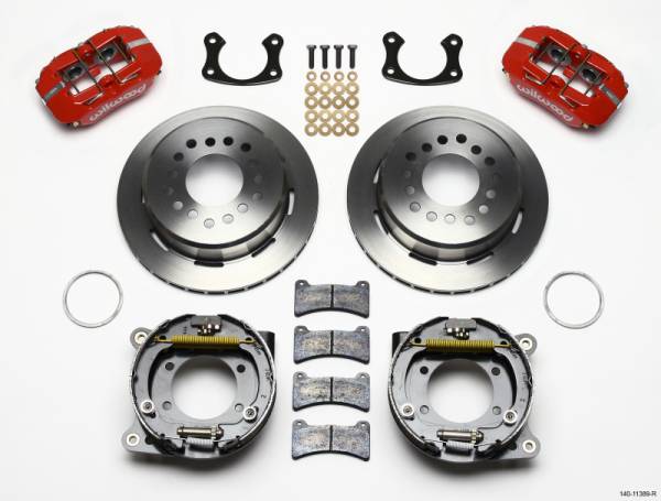Wilwood - Wilwood Dynapro Low-Profile 11.00in P-Brake Kit - Red New Big Ford 2.50in Offset - 140-11389-R