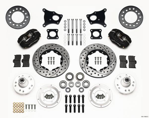 Wilwood - Wilwood Forged Dynalite Front Kit 11.00in Drilled AMC 71-76 OE Disc w/o Bendix Brakes - 140-11940-D