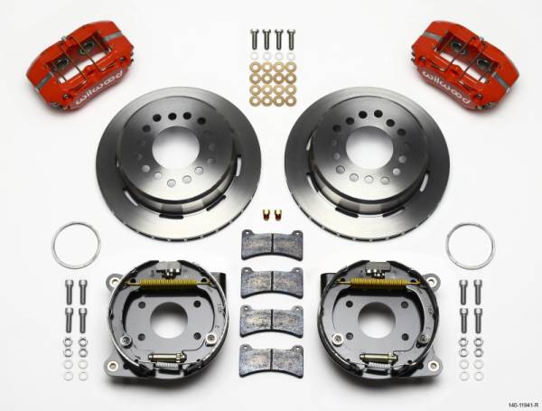 Wilwood - Wilwood Dynapro Low-Profile 11.00in P-Brake Kit - Red AMC 71-74 2.60in Offset - 140-11941-R