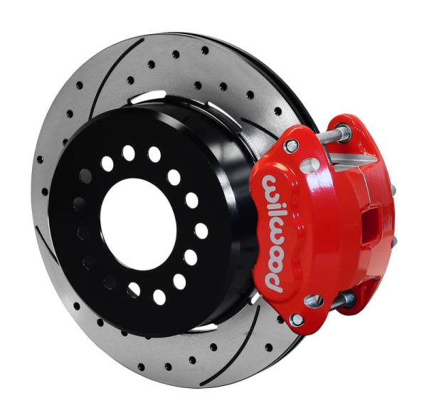 Wilwood - Wilwood D154 P/S P-B Kit Drilled-Red Mopar/Dana 2.50in Off w/Snap Ring Brng - 140-12208-DR