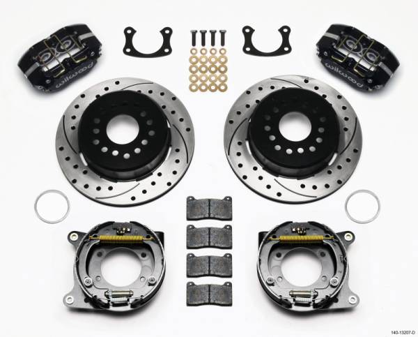 Wilwood - Wilwood Dynapro Dust-Boot P/S Park Brake Kit Drilled New Big Ford 2.50in Offset - 140-13207-D