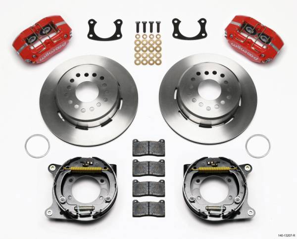 Wilwood - Wilwood Dynapro Dust-Boot P/S Park Brake Kit Red New Big Ford 2.50in Offset - 140-13207-R