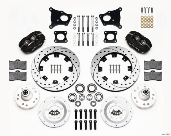 Wilwood - Wilwood Forged Dynalite Front Kit 12.19in Drilled AMC 71-76 OE Disc w/o Bendix Brakes - 140-13395-D
