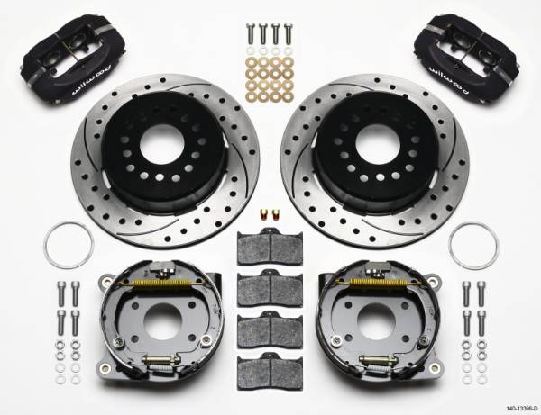 Wilwood - Wilwood Forged Dynalite P/S Park Brake Kit Drilled AMC 71-74 2.60in Offset - 140-13398-D