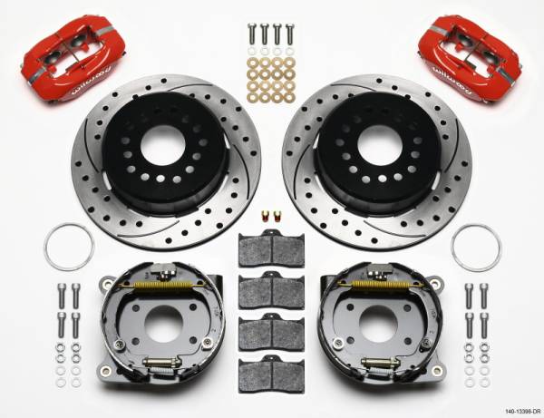 Wilwood - Wilwood Forged Dynalite P/S P-B Kit Drilled-Red AMC 71-74 2.60in Offset - 140-13398-DR