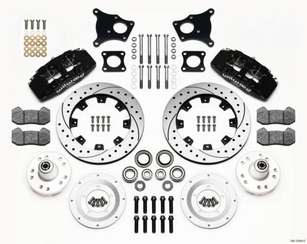 Wilwood - Wilwood Dynapro 6 Front Hub Kit 12.19in Drilled AMC 71-76 OE Disc w/o Bendix Brakes - 140-13554-D