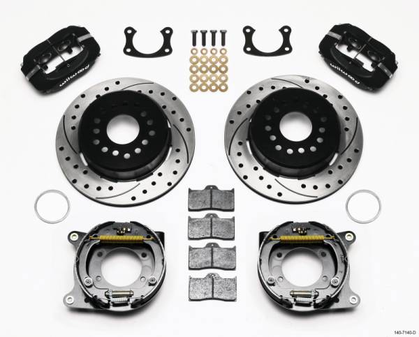 Wilwood - Wilwood Forged Dynalite P/S Park Brake Kit Drilled New Big Ford 2.50in Offset - 140-7140-D