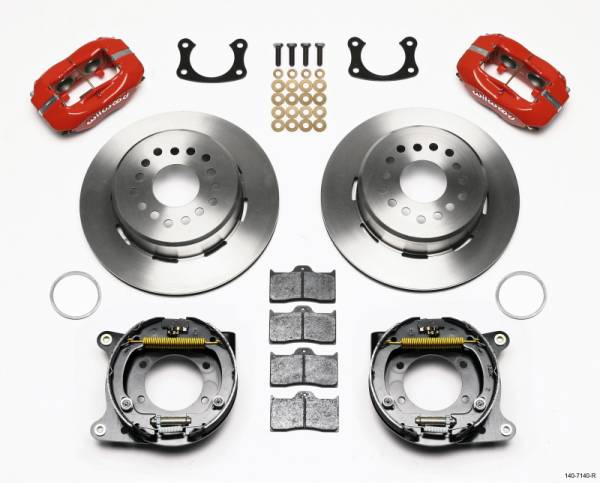 Wilwood - Wilwood Forged Dynalite P/S Park Brake Kit Red New Big Ford 2.50in Offset - 140-7140-R