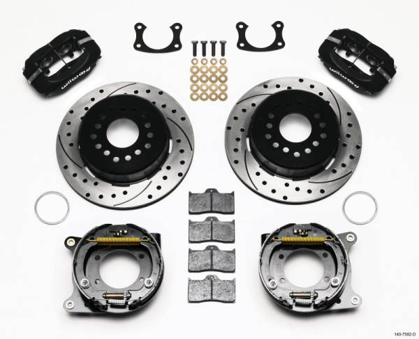 Wilwood - Wilwood Forged Dynalite P/S Park Brake Kit Drilled New Big Ford 2.36in Offset - 140-7582-D