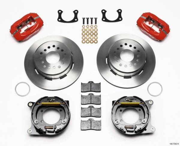 Wilwood - Wilwood Forged Dynalite P/S Park Brake Kit Red New Big Ford 2.36in Offset - 140-7582-R