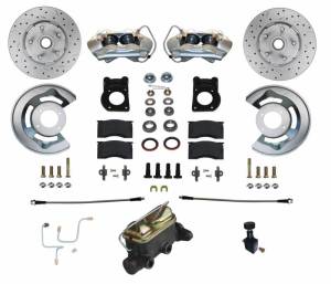 LEED Brakes Manual Front Disc Brake Conversion 64.5-66 Ford | 4 Piston Caliper MaxGrip XDS Rotors - FC0001-405X