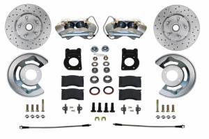 LEED Brakes Front Disc Brake Conversion Kit Spindle Mount - 65-69 Ford | 4 Piston Calipers MaxGrip XDS Rotors - FC0001SMX