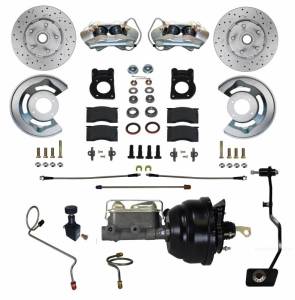 LEED Brakes Power Disc Brake Conversion 67-69 Ford | Manual Transmission | 4 Piston Calipers MaxGrip XDS Rotors - FC0002-X405MX