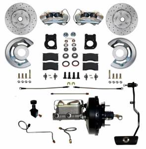 LEED Brakes - LEED Brakes Power Disc Brake Conversion 1970 Mustang with Automatic Transmission | 4 Piston Caliper MaxGrip XDS Rotors - FC0003-3405AX - Image 1