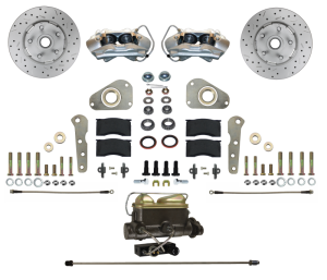 LEED Brakes - LEED Brakes Manual Front Disc Brake Conversion Ford Full Size 4 Piston | MaxGrip XDS Rotors - FC0025-405X - Image 1