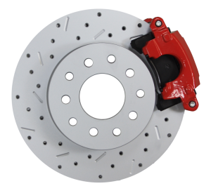 LEED Brakes - LEED Brakes Rear Disc Brake Conversion Kit - MaxGrip XDS- Red Powder Coated Calipers - Ford 8in 9in Small bearing - RRC0001X - Image 3