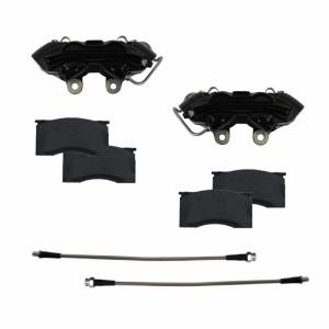 LEED Brakes 4 Piston Calipers | Caliper Upgrade for 1964-67 Mustang - Black Powder Coated - BCC0001