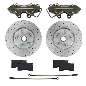 LEED Brakes 4 Piston Calipers | Caliper Upgrade for 1964-67 Mustang with MaxGrip XDS Rotors - CC0001RKX