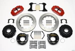 Wilwood Narrow Superlite 4R Rear P-Brk Kit 14.00in Red New Big Ford 2.50in Offset - 140-10012-R