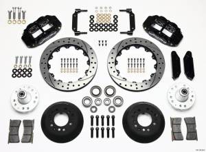 Wilwood Narrow Superlite 6R Front Hub Kit 12.88in Drilled 1968-1969 Mustang Disc Spindle - 140-10219-D