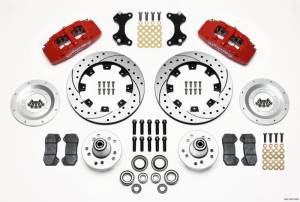Wilwood Dynapro 6 Front Hub Kit 12.19in Drilled Red WWE ProSpindle - 140-10741-DR