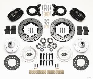 Wilwood Forged Dynalite Front Kit 11.00in Drilled 1965-1969 Mustang Disc & Drum Spindle - 140-11071-D