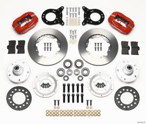 Wilwood Forged Dynalite Front Kit 11.00in Red 1965-1969 Mustang Disc & Drum Spindle - 140-11071-R