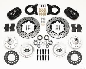 Wilwood Forged Dynalite Front Kit 11.00in Drilled 1970-1973 Mustang Disc & Drum Spindle - 140-11073-D