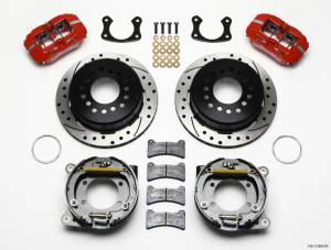 Wilwood Dynapro Low-Profile 11.00in P-Brake Kit Drill-Red New Big Ford 2.50in Offset - 140-11389-DR