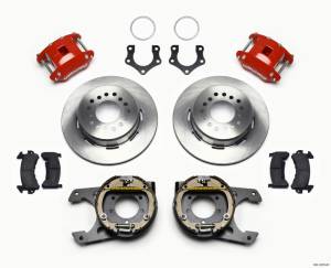 Wilwood D154 P/S Park Brake Kit Red Mopar/Dana 2.36in Off w/Snap Ring Brng - 140-12214-R