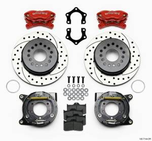 Wilwood Forged Dynalite P/S P-BKit Drilled-Red Mopar/Dana 2.36in Off w/Snap Ring Brng - 140-7144-DR
