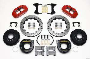 Wilwood Narrow Superlite 4R Rear P-Brk Kit 12.88in Drilled Red Big Ford New Style 2.36in Offset - 140-9218-DR