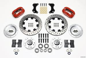 Wilwood Forged Dynalite Front Kit 12.19in Drilled-Red WWE ProSpindle - 140-9918-DR