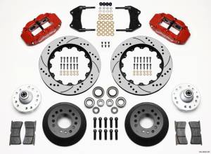 Wilwood Narrow Superlite 6R Front Hub Kit 14.00in Drill Red WWE ProSpindle - 140-9920-DR
